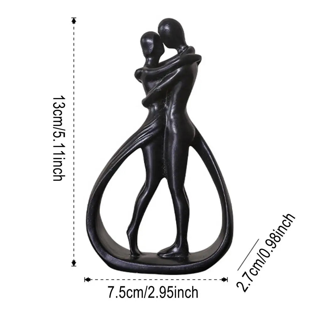 Lovers Statue Kiss Couple Figurine Romantic Couple Figurines Aesthetic Decorations Modern Sculpture decor For Home Living Room