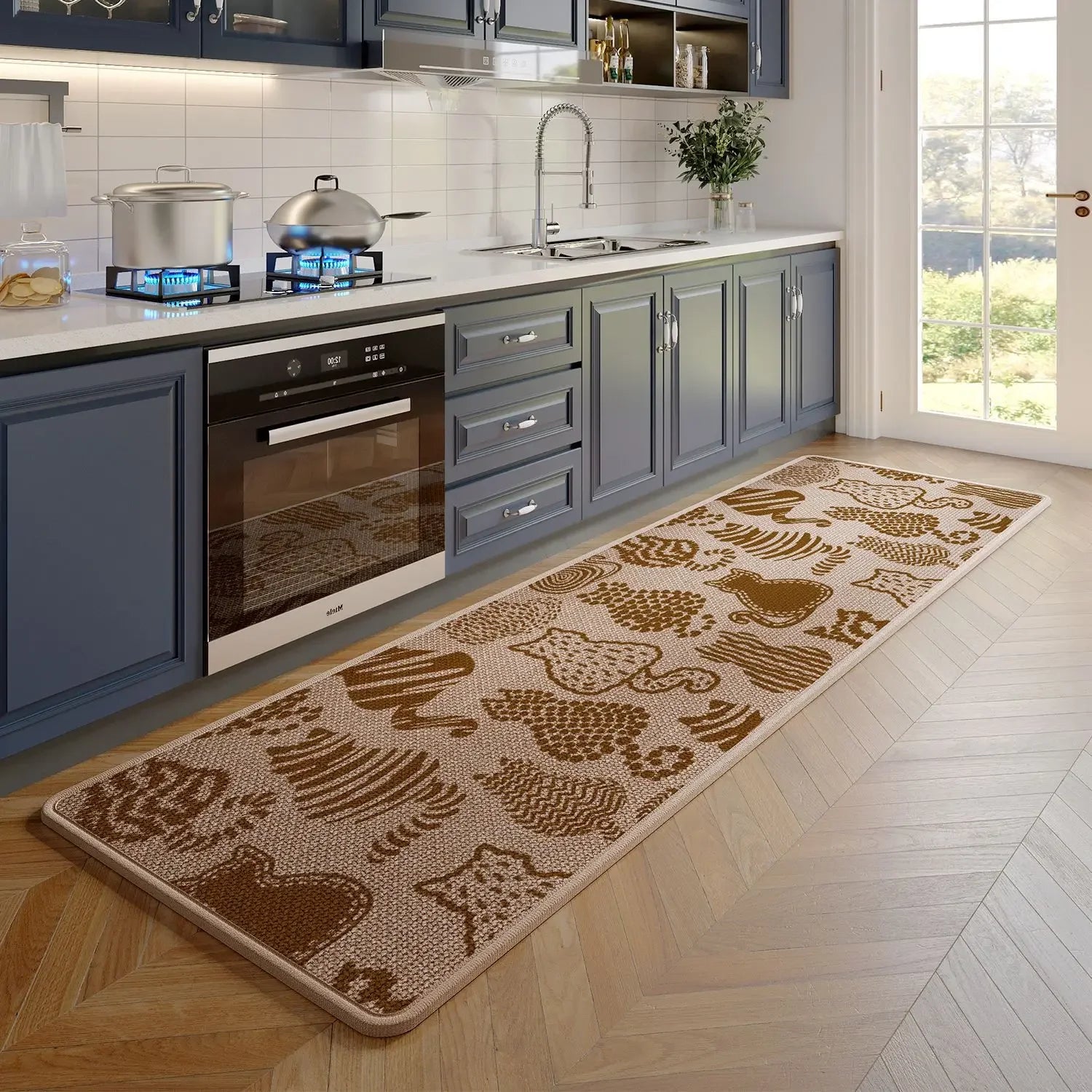 Premium Non-Slip Kitchen Rug – Super Absorbent & Stain-Resistant, Floor Mat with Rubber Backing, Long Runner for Sink/Stove Area