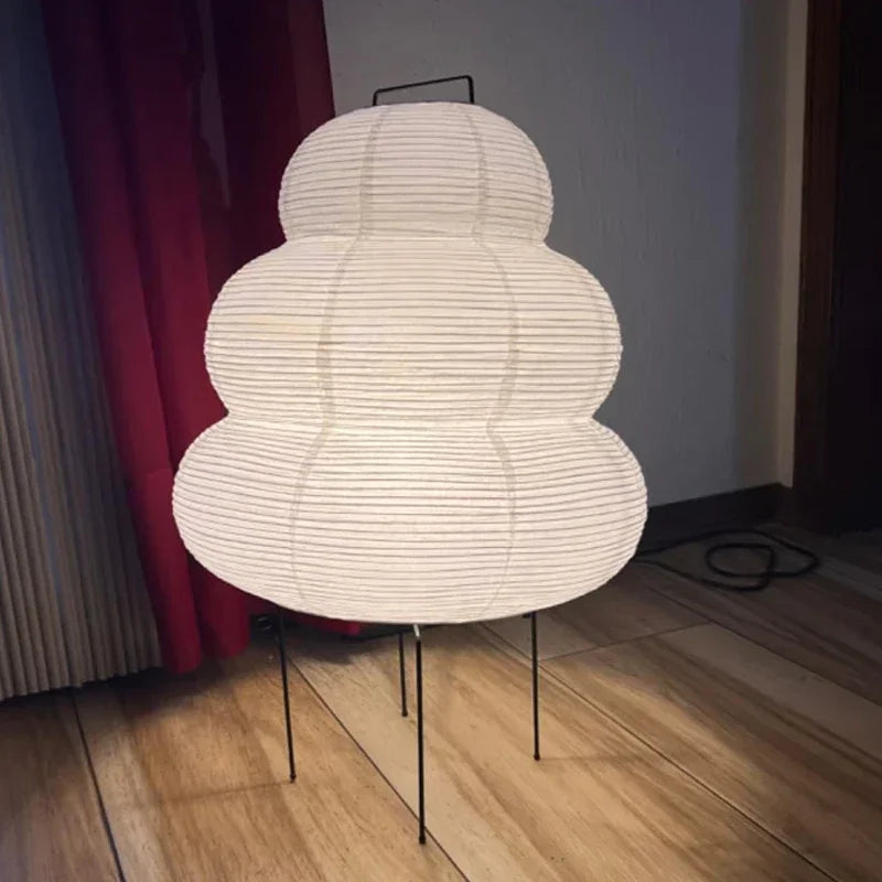 ‌Japanese Style LED Rice Paper Desk Lamp Night Light for Living Room Hotel Bedroom Bedside Living room Home Decor Art Lighting