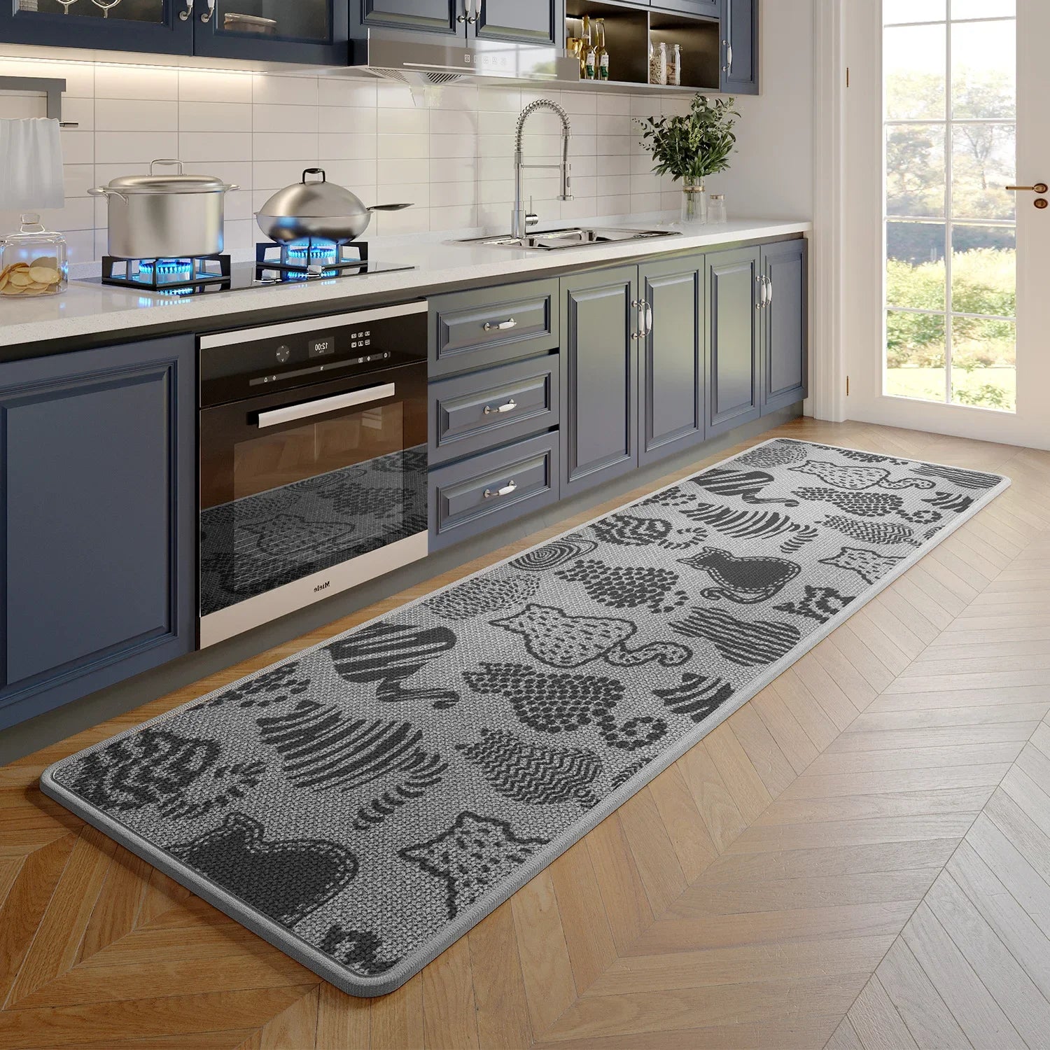 Premium Non-Slip Kitchen Rug – Super Absorbent & Stain-Resistant, Floor Mat with Rubber Backing, Long Runner for Sink/Stove Area