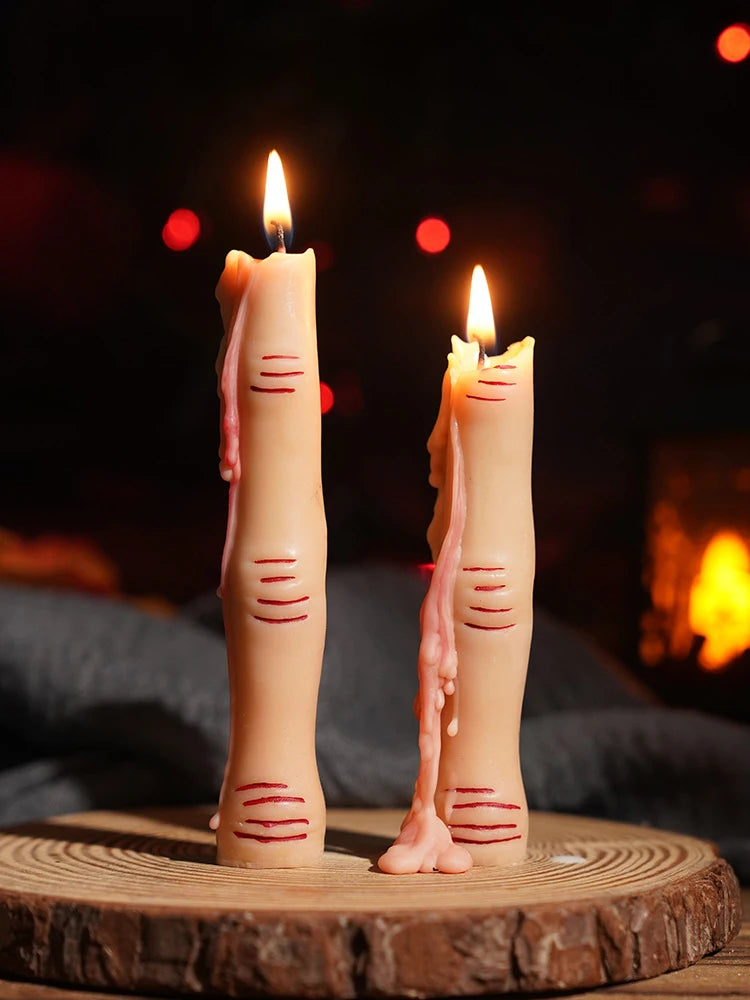 Halloween Aromatherapy Candle Set: Skull+Pumpkin+Bone Fingers   Horror Home Decoration Set  Limited Edition Gift