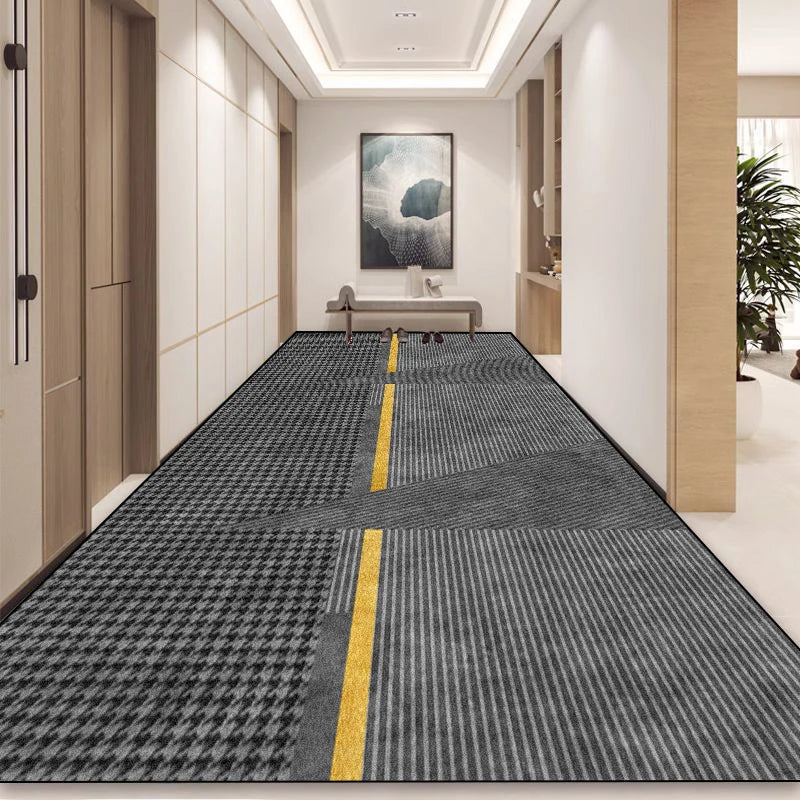 Modern Luxury Long Corridor Carpet Runner Washable Hallway Area Rug Hotel Porch Entry Doormat Non-slip Stairway Floor Mats Ковер