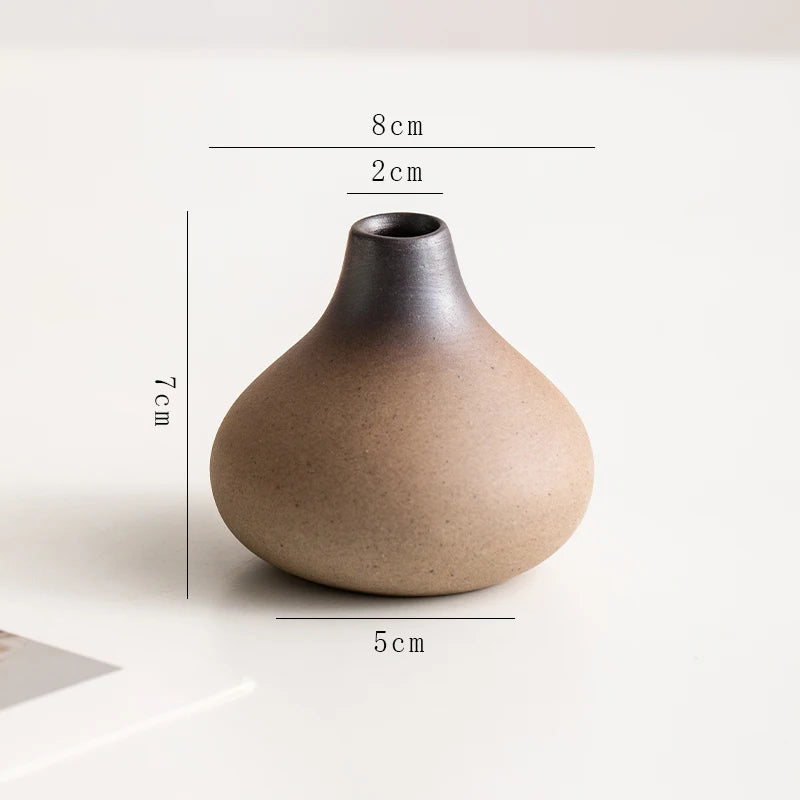 Creative Irregular Stone Shape Ceramic Vase Flowers Plant Potted Hydroponics Mini Vase Interior Aesthetics Home Decoration Gifts