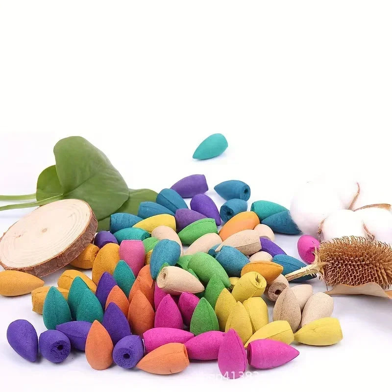 2025 Mountains River Waterfall Reflux Incense Burner Fountain Backflow Aroma Smoke Censer Holder Home Crafts +60 Incense Cones