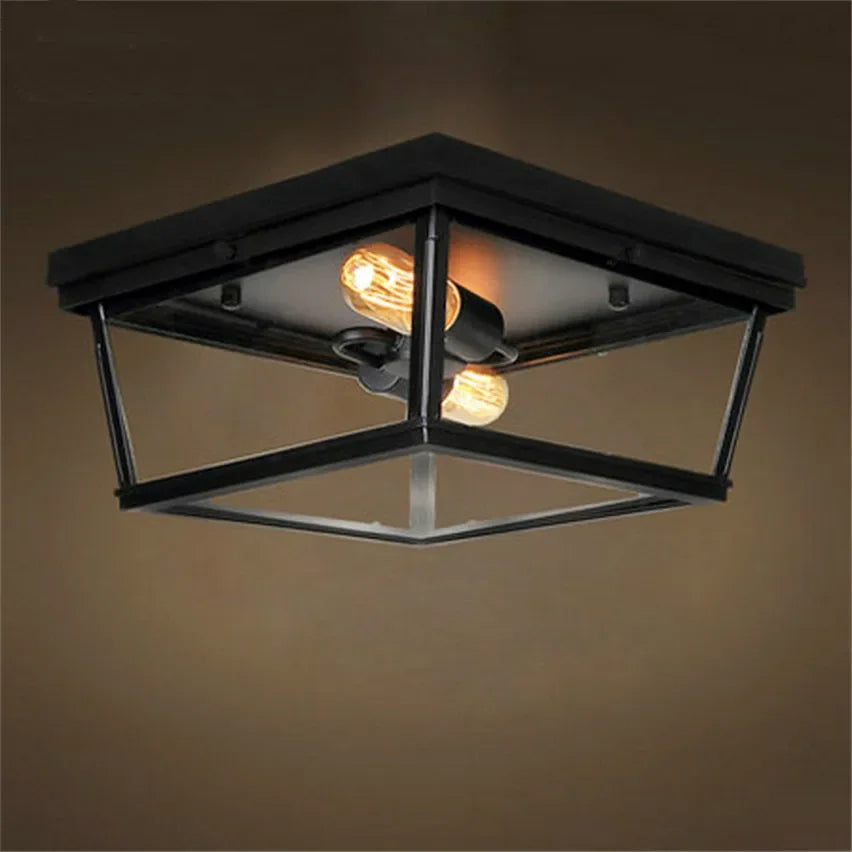 Loft Retro Light Fixture Ceiling Lamp Vintage   Industrial Design Edison Bulb Antique  Room Shade