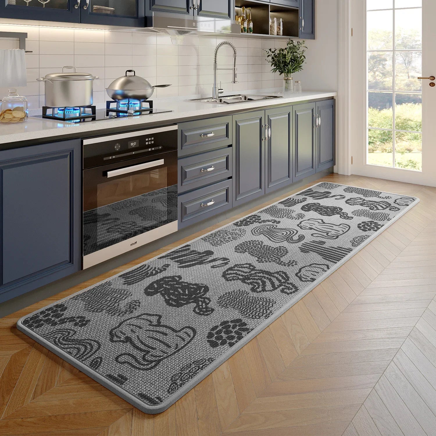 Premium Non-Slip Kitchen Rug – Super Absorbent & Stain-Resistant, Floor Mat with Rubber Backing, Long Runner for Sink/Stove Area