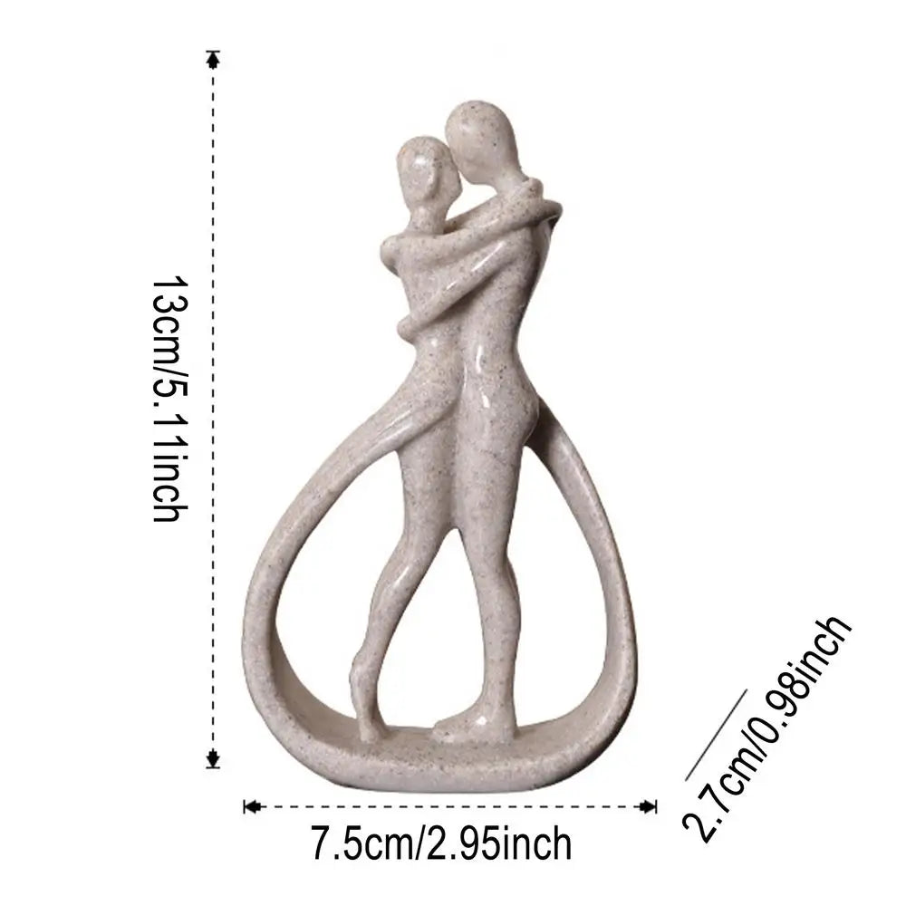 Lovers Statue Kiss Couple Figurine Romantic Couple Figurines Aesthetic Decorations Modern Sculpture decor For Home Living Room