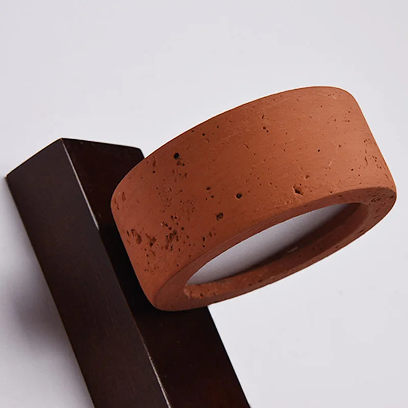 Industrail Brick Red Bedside Light Led 6W Bedroom Hotel Foyer Restaurant Corridor Retro Decor Travertine Wall Lamp