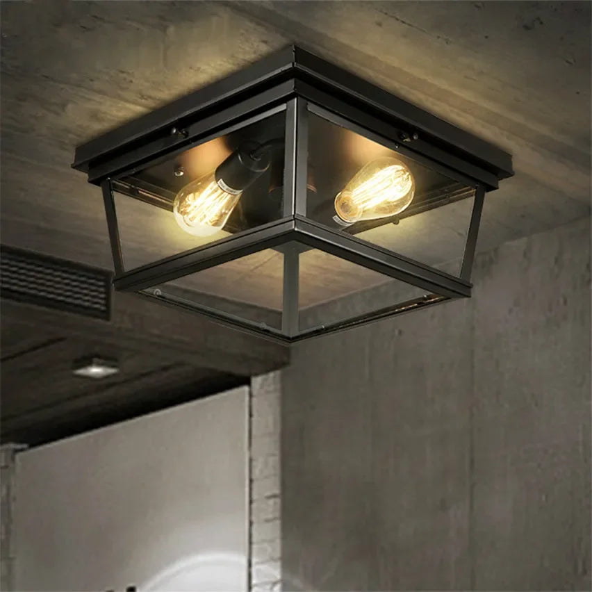 Loft Retro Light Fixture Ceiling Lamp Vintage   Industrial Design Edison Bulb Antique  Room Shade