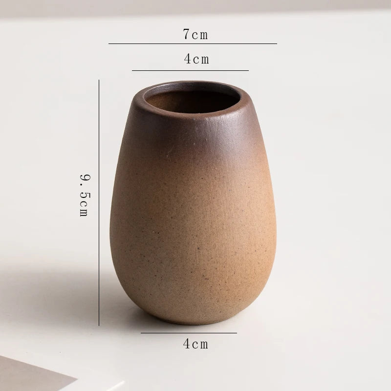 Creative Irregular Stone Shape Ceramic Vase Flowers Plant Potted Hydroponics Mini Vase Interior Aesthetics Home Decoration Gifts
