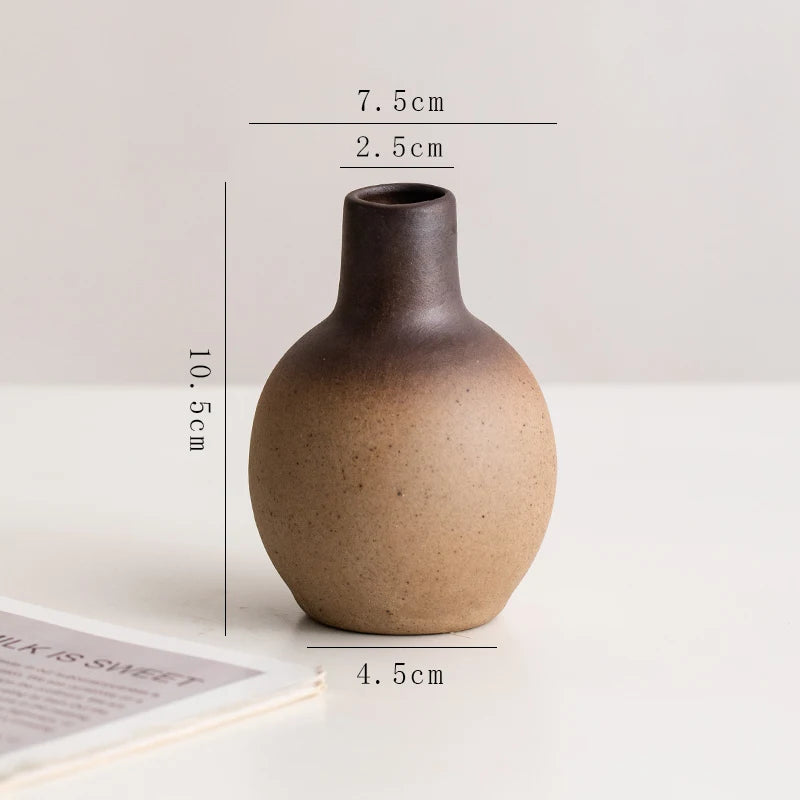 Creative Irregular Stone Shape Ceramic Vase Flowers Plant Potted Hydroponics Mini Vase Interior Aesthetics Home Decoration Gifts