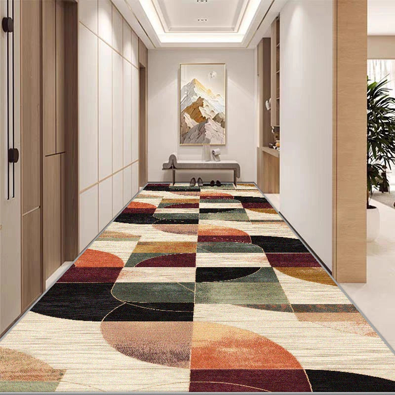 Geometric Nordic Long Corridor Carpet Non-slip Hall Runner Easy Clean Hallway Area Rug Washable Porch Entry Doormat Customizable