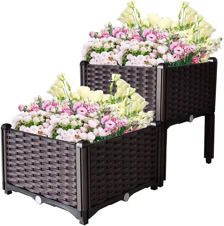 Raised Garden Bed Modular Planting Box Vertical Garden Bed Rectangular Garden Planting Box For Vegetables And Plants