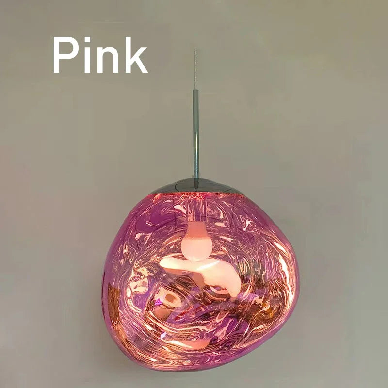 Nordic LED Ceiling Pendant Lamp Glass Lava Effect Decor Home Fixtures for Kitchen Hanging LED Pendant Lights Lighting Decor Home