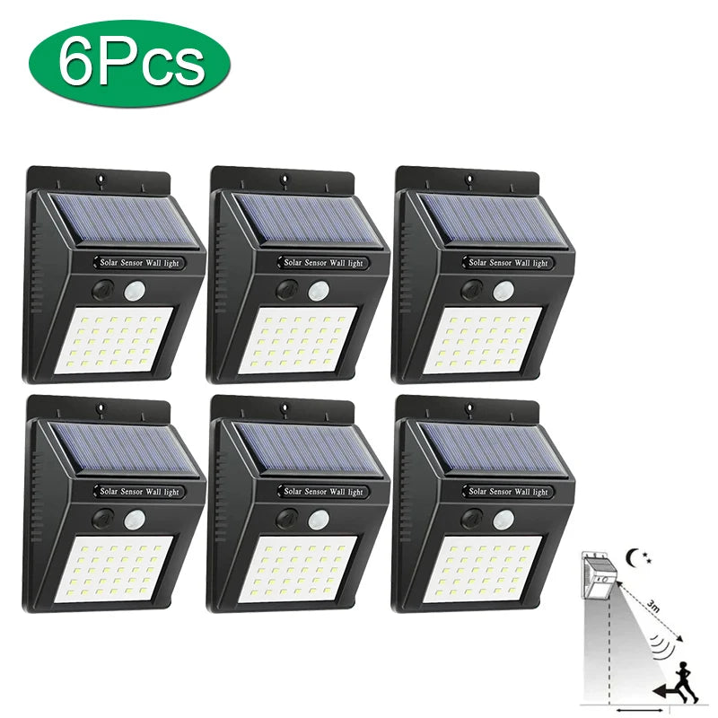 30 LED Solar Light PIR Motion Sensor Wall Light Outdoor Solar Lamp Waterproof Solar Powered Sunlight Street Lamp Garden Decor