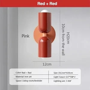 Dropshipping Nordic Wall Lamp LED Macaron Minimalist Sconce Bedroom Bedside Living Room Study Aisle Indoor Home Decoration Light