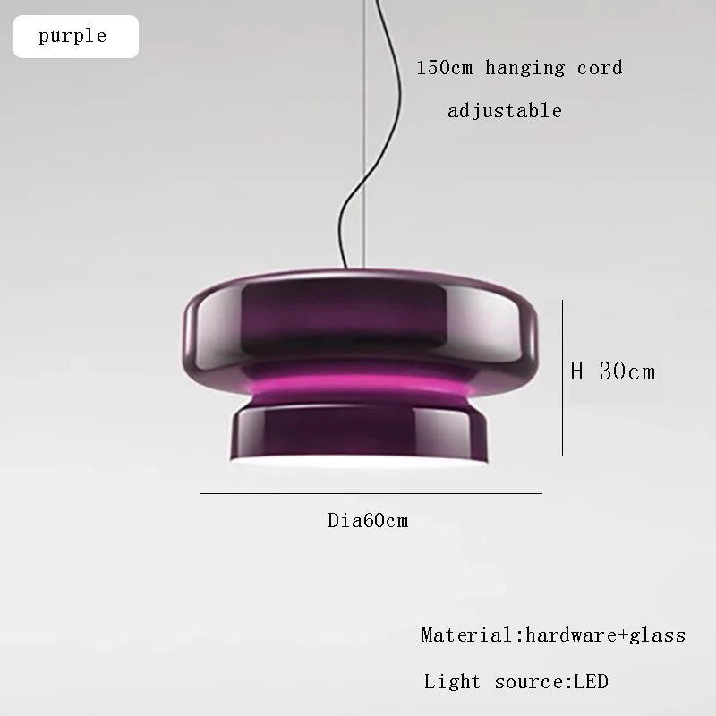 Spanish Designer Glass Pendant Lamp Nordic Colored Glass Chandeliers for Kitchen Living Dining Room Hanging Light Fixture