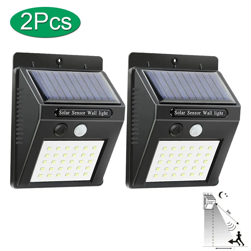 30 LED Solar Light PIR Motion Sensor Wall Light Outdoor Solar Lamp Waterproof Solar Powered Sunlight Street Lamp Garden Decor