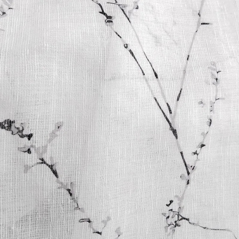 Sheer Voile Curtains Linen Look Texture Elegant Light Filtering Drapes for Living Room Bedroom Kitchen Doorway Window Treatment