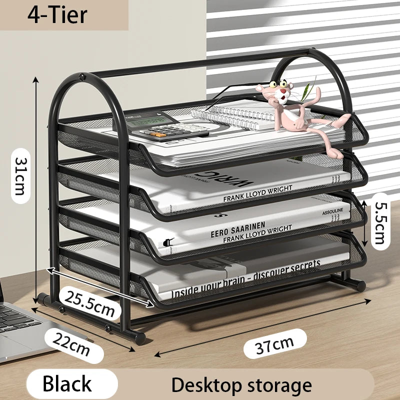 3 Tier Mesh Desk Organizers,Office Supplies Organizer,Desk Organizer Tray,File Storage,Mesh Paper Tray,File Organizer Tray
