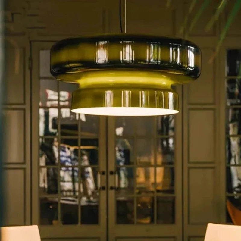 Spanish Designer Glass Pendant Lamp Nordic Colored Glass Chandeliers for Kitchen Living Dining Room Hanging Light Fixture