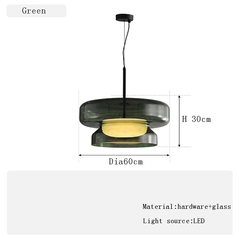 Spanish Designer Glass Pendant Lamp Nordic Colored Glass Chandeliers for Kitchen Living Dining Room Hanging Light Fixture