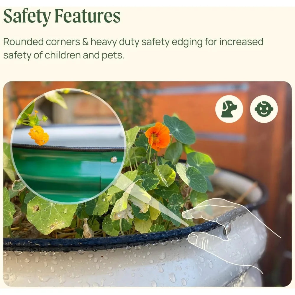 Modular Metal Raised Garden Bed Kit, 4-in-1, 14 Tall, Planter Box for Vegetables and Flowers, Versatile Gardening Solution