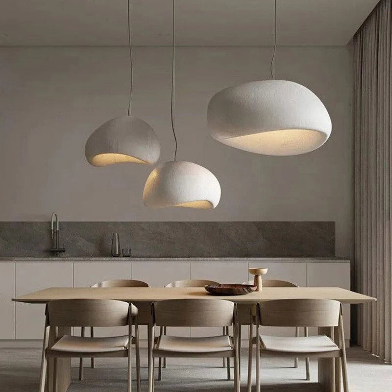 Nordic Wabi Sabi Pendant Light Modern LED Ceiling Chandelier Light for Living Room Dining Bedroom Bar Home Decor Hanghing Lamp