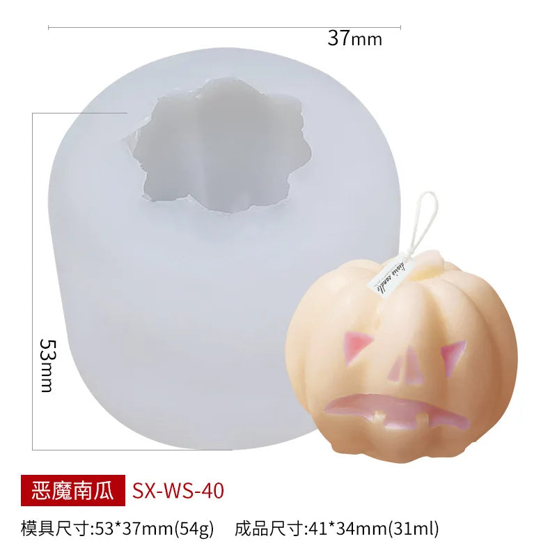 3D Skull Candle Silicone Mold DIY Halloween Decorative Candle Handmade Soap Plaster Epoxy Craft Casting Tools for Home Gifts