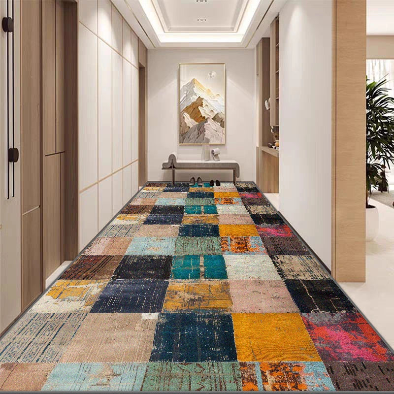 Geometric Nordic Long Corridor Carpet Non-slip Hall Runner Easy Clean Hallway Area Rug Washable Porch Entry Doormat Customizable