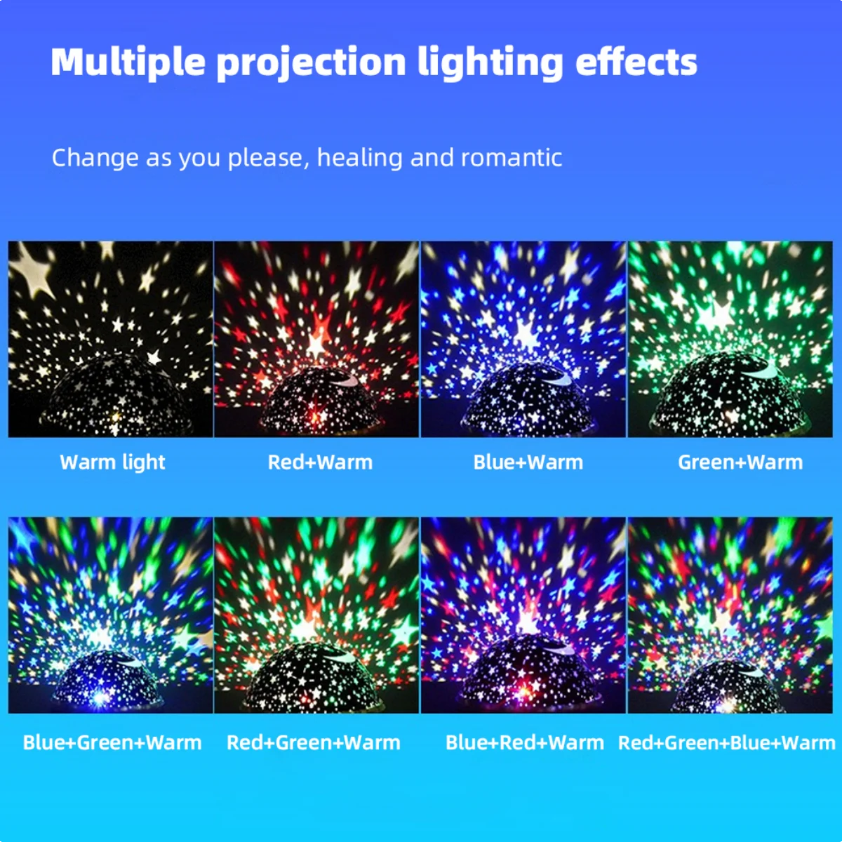 Star Projector Lamp Children Bedroom LED Night Light Baby Lamp Decor Starry Festival Atmosphere Lamp Moon Galaxy Projector Lamp