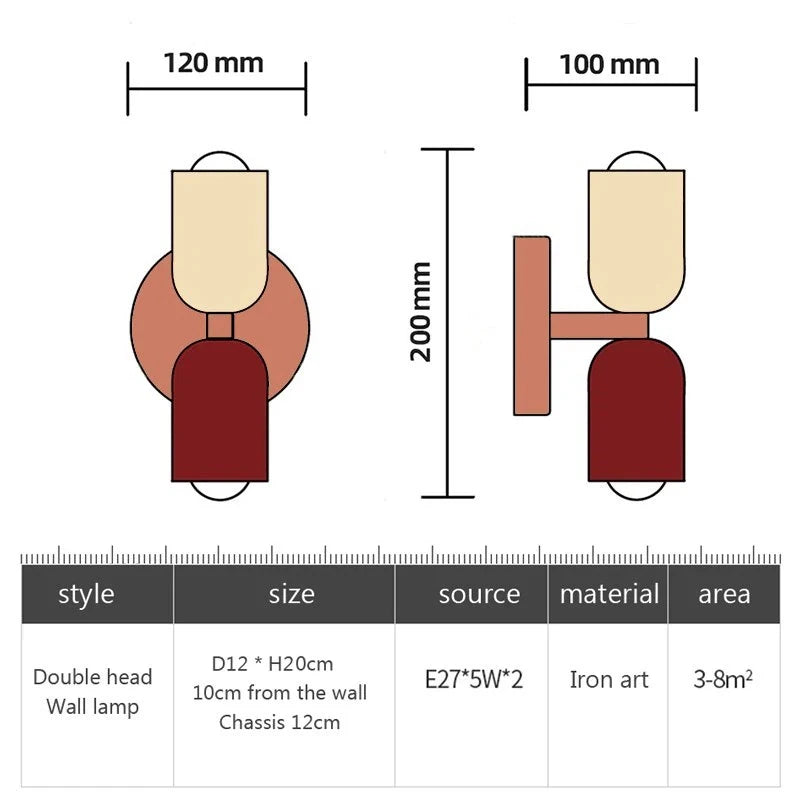 Dropshipping Nordic Wall Lamp LED Macaron Minimalist Sconce Bedroom Bedside Living Room Study Aisle Indoor Home Decoration Light