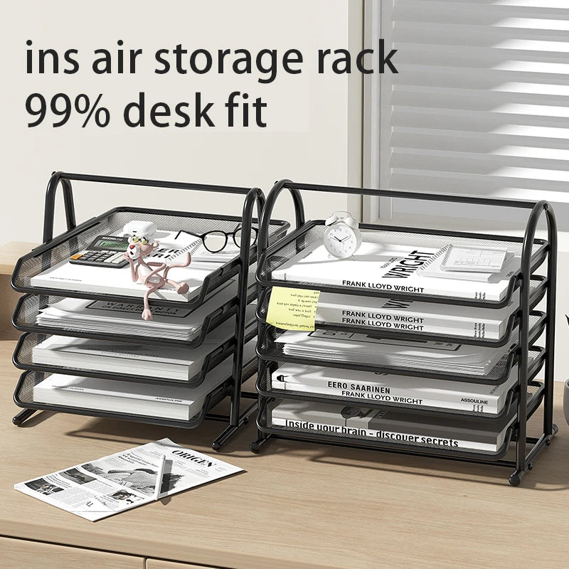 3 Tier Mesh Desk Organizers,Office Supplies Organizer,Desk Organizer Tray,File Storage,Mesh Paper Tray,File Organizer Tray