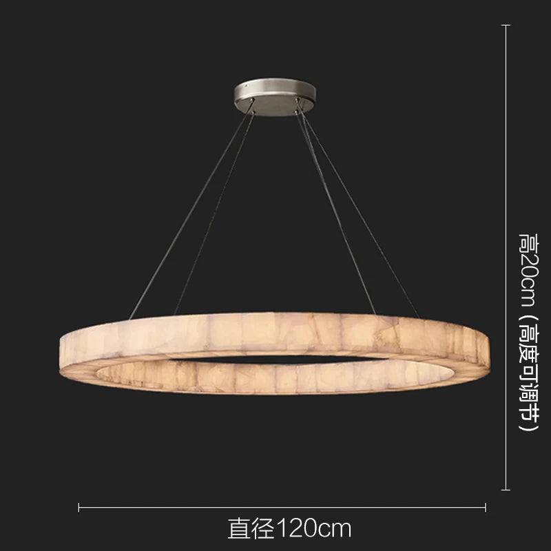 Modern simple long dining room marble chandelier designer new Chinese living room dining table bar table study tea room lamps