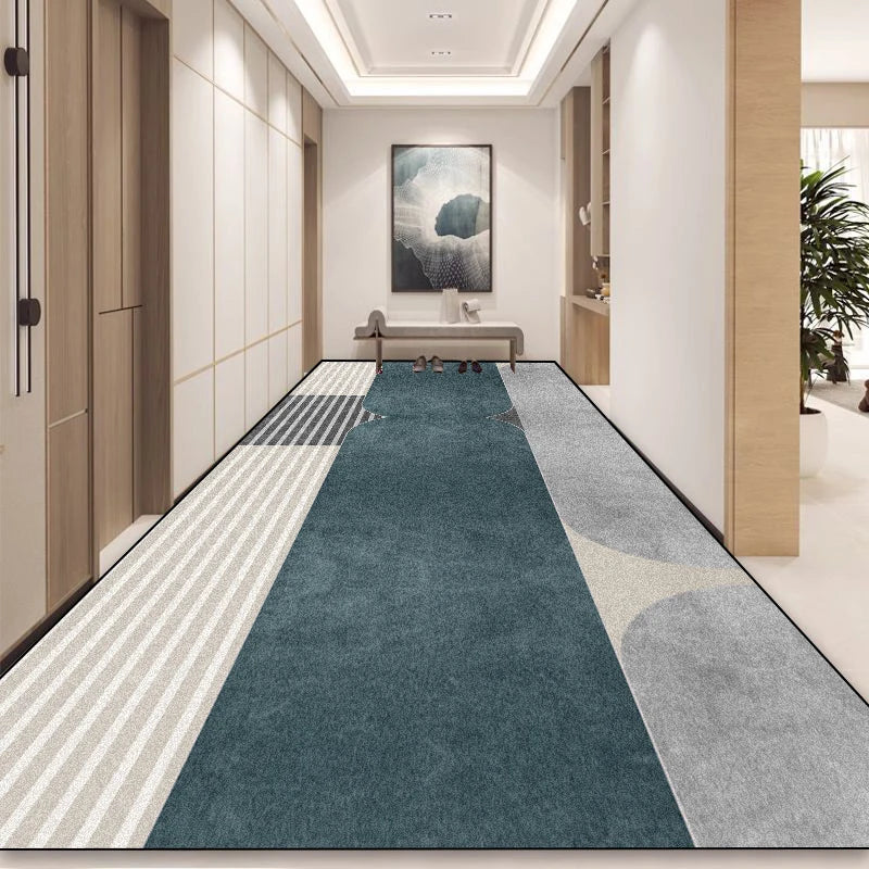 Modern Luxury Long Corridor Carpet Runner Washable Hallway Area Rug Hotel Porch Entry Doormat Non-slip Stairway Floor Mats Ковер