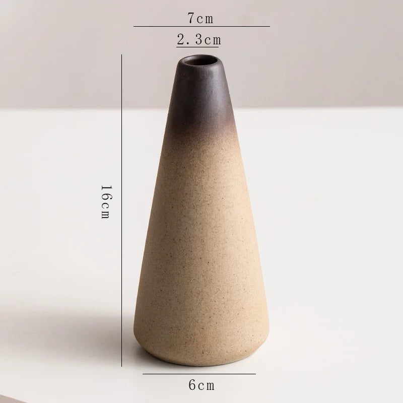 Creative Irregular Stone Shape Ceramic Vase Flowers Plant Potted Hydroponics Mini Vase Interior Aesthetics Home Decoration Gifts