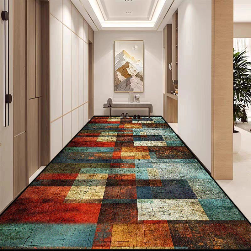 Geometric Nordic Long Corridor Carpet Non-slip Hall Runner Easy Clean Hallway Area Rug Washable Porch Entry Doormat Customizable