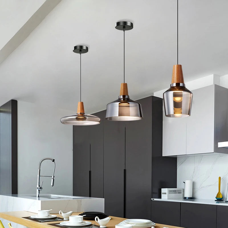 Nordic Glass Pendant Lights Modern Hanging Lamp Restaurant Lamps Loft Bar for Living Room Indoor Decor Lighting Fixture