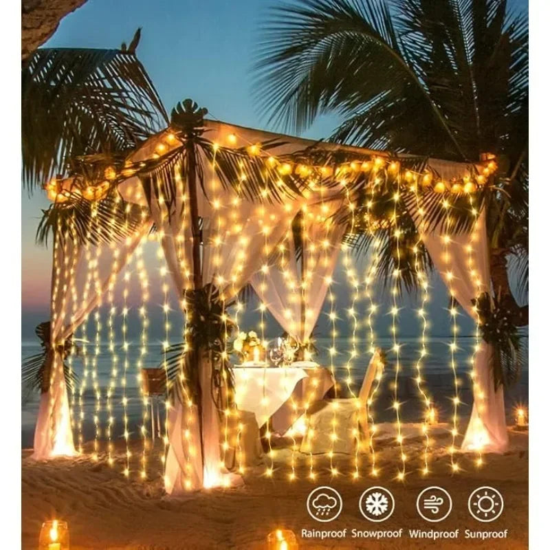 Remote Curtain Fairy Lights 3/4/6M LED 8 Modes Window USB Power String Lights Festoon Party Xmas New Year Christmas Light Decor