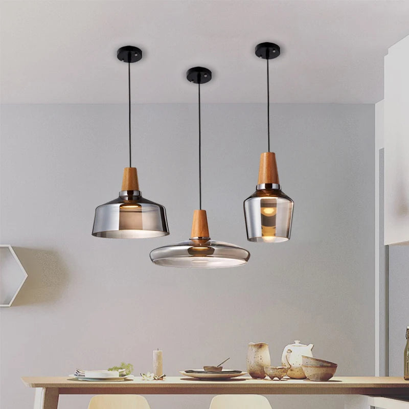 Nordic Glass Pendant Lights Modern Hanging Lamp Restaurant Lamps Loft Bar for Living Room Indoor Decor Lighting Fixture