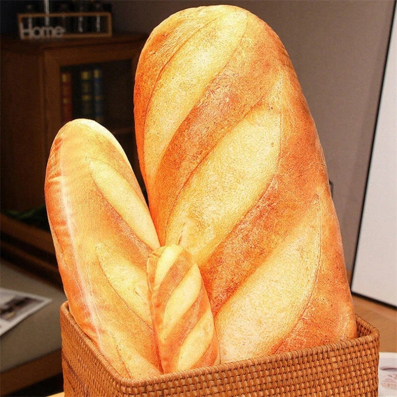 3D Simulation Bread Plush Pillow,Soft Butter Toast Bread Food Pillow Lumbar Back Cushion Stuffed Toy for Home Decor
