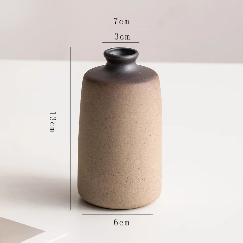 Creative Irregular Stone Shape Ceramic Vase Flowers Plant Potted Hydroponics Mini Vase Interior Aesthetics Home Decoration Gifts