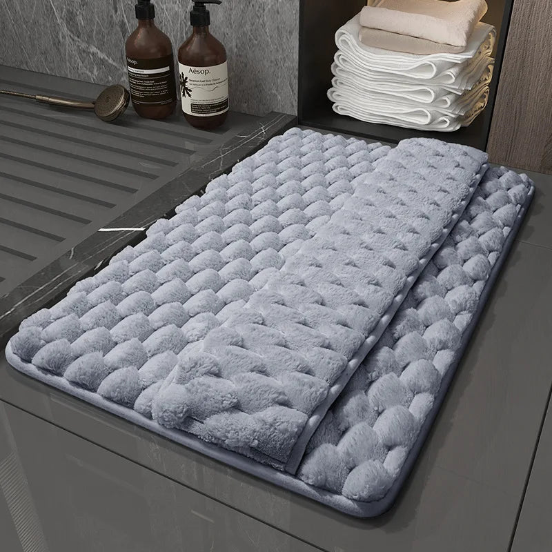 Super Absorbent Bath Mat, Memory Foam Bathroom Rug, Quick Dry Non Slip Door Mat, Plush Toilet Shower Floor Mat, Machine Washable
