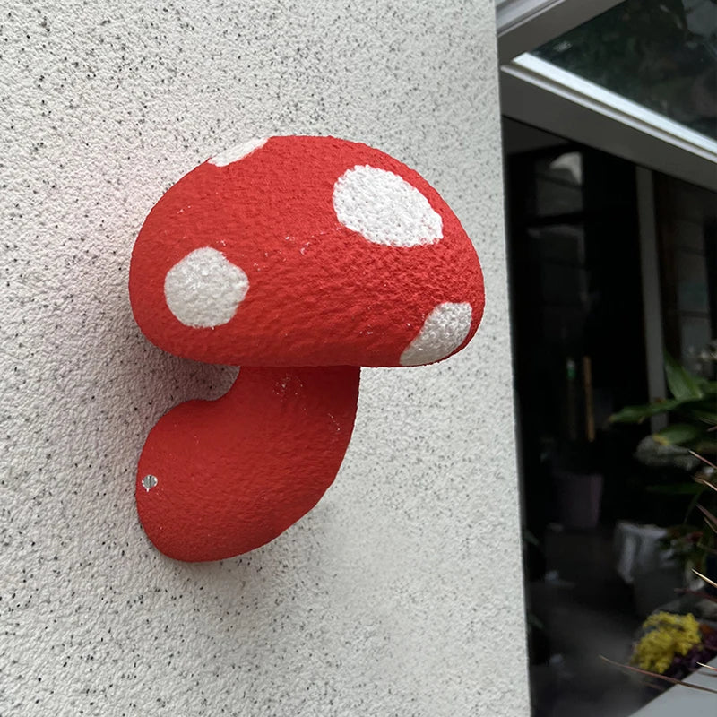 Nordic Mushroom Resin Wall Lamp Creativity Wabi Sabi Wall light for Living Room Bedroom Home Decor Led Bedside Lamp