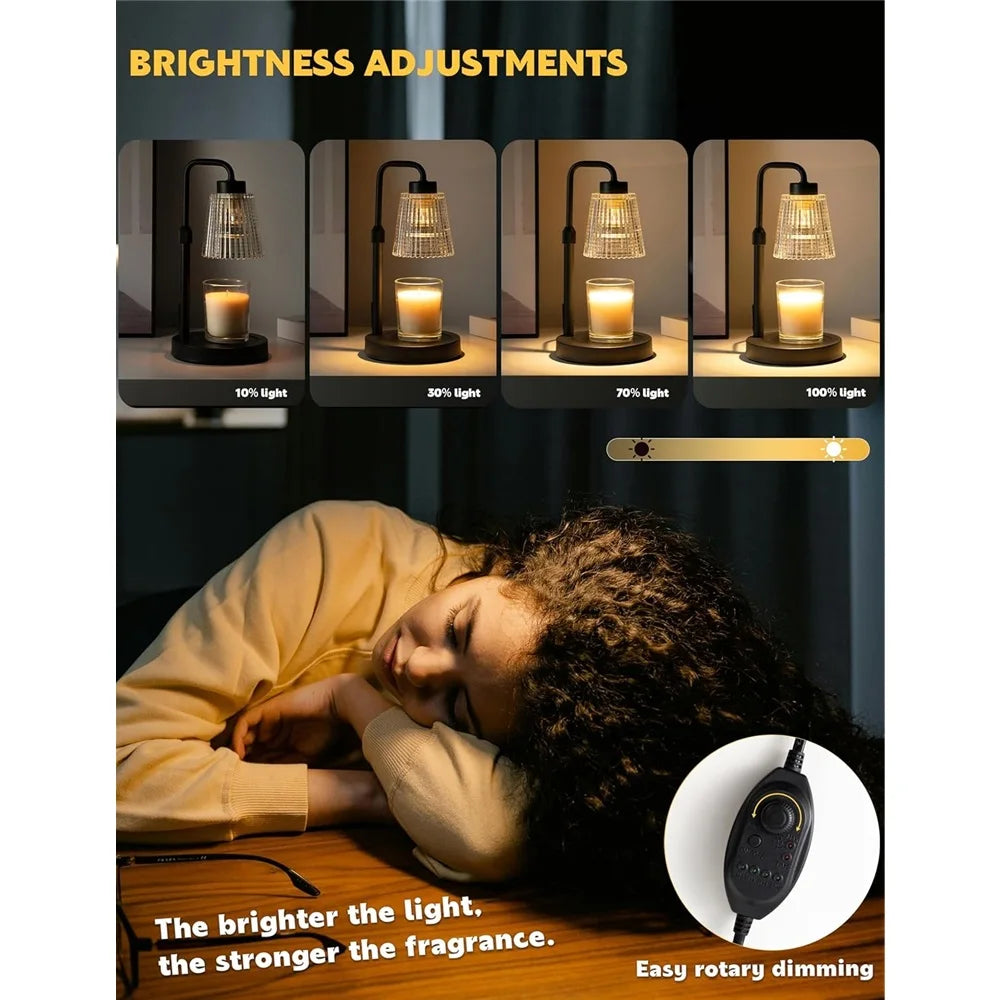 Candle Warmer Lamp with Timer Dimmable, Birthday Gifts for Women Mom, House Warming Gifts New Home Decor, Wax Melt Warmer
