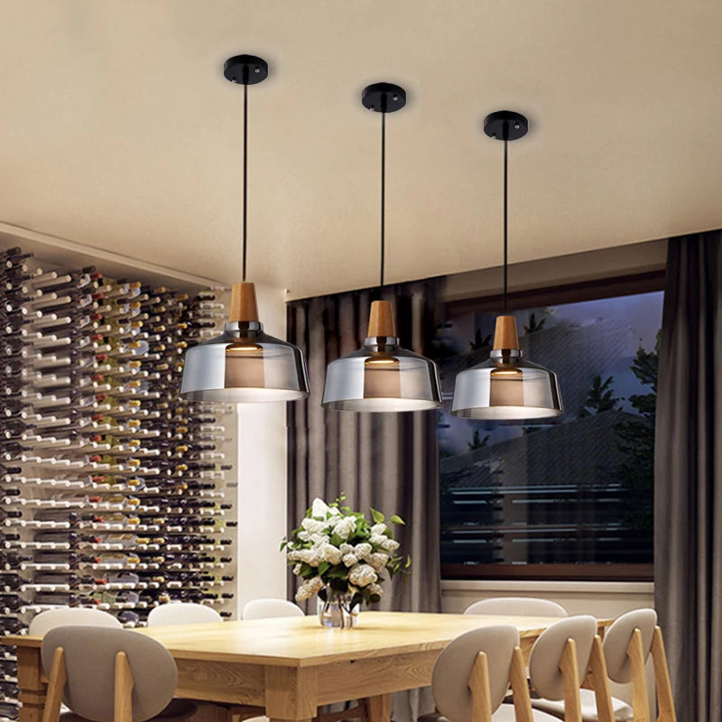 Nordic Glass Pendant Lights Modern Hanging Lamp Restaurant Lamps Loft Bar for Living Room Indoor Decor Lighting Fixture