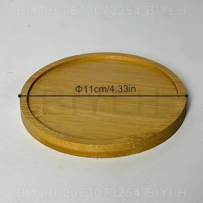 2/1 Pcs Hydroponic Plants Glass Flower Pots Home Decoration Transparent Small Vase Plant Pots With Base Tray Garden Accessories