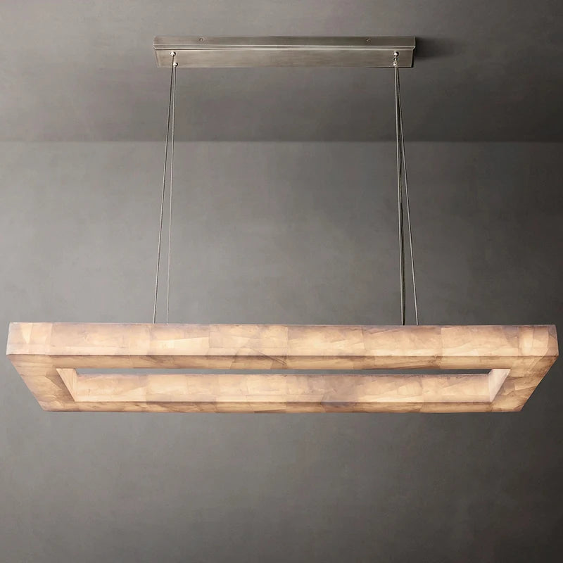 Modern simple long dining room marble chandelier designer new Chinese living room dining table bar table study tea room lamps