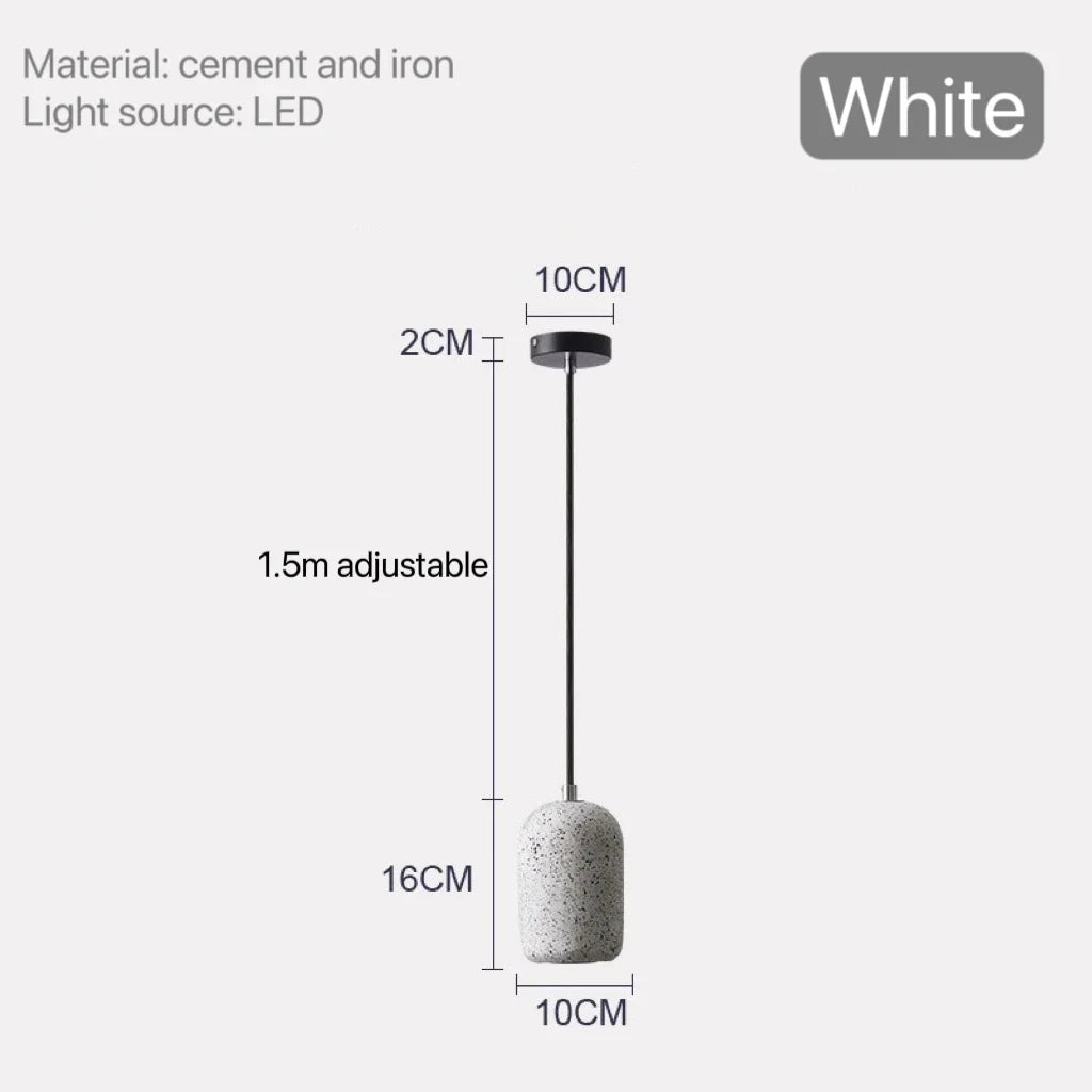 Nordic Industrial Style Cement Pendant Lamp LOFT Restaurant Creative Bar Bedroom Hallway LED Lighting Hanging Light Stone Indoor