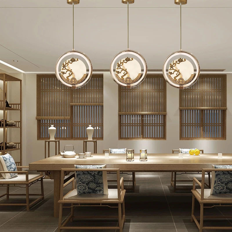 Lighting restaurant chandelier fishing line lamp